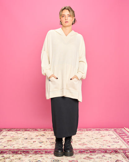 Felpa Over con Cappuccio