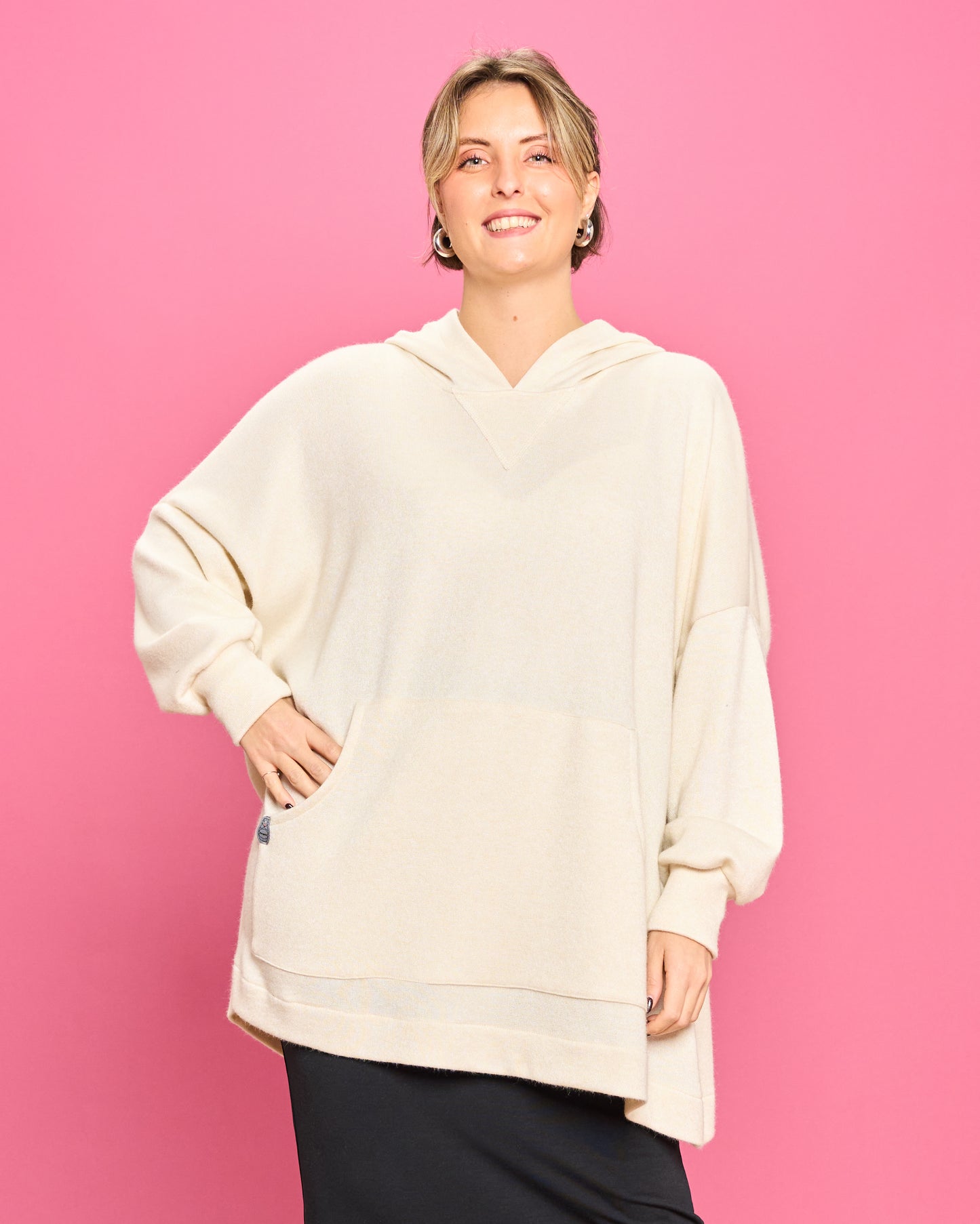 Felpa Over con Cappuccio