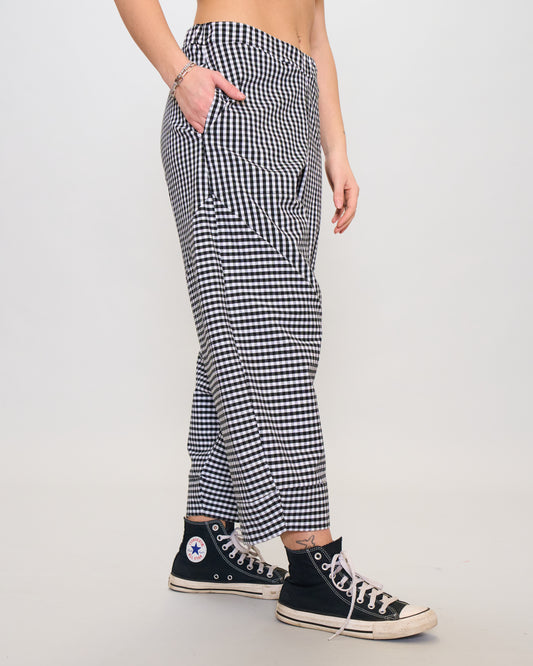 Rounded Checkered Trousers