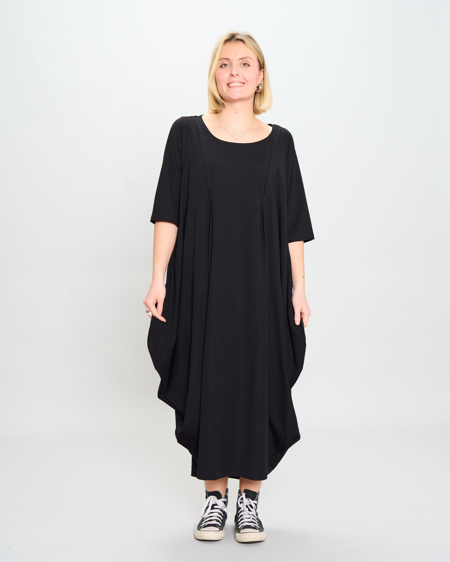 Colored Trapeze Dress