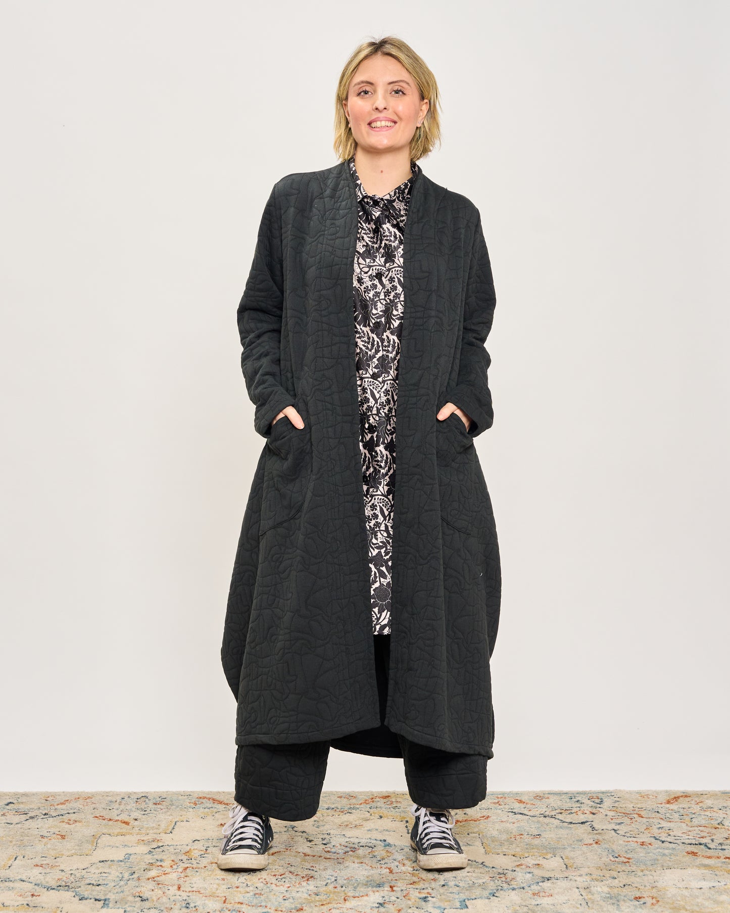 Soprabito a Trapezio in Fantasia Matelassè