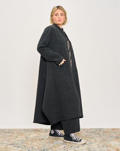 Soprabito a Trapezio in Fantasia Matelassè