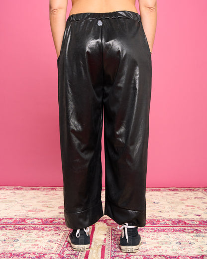 Pantalone Crop in Ecopelle