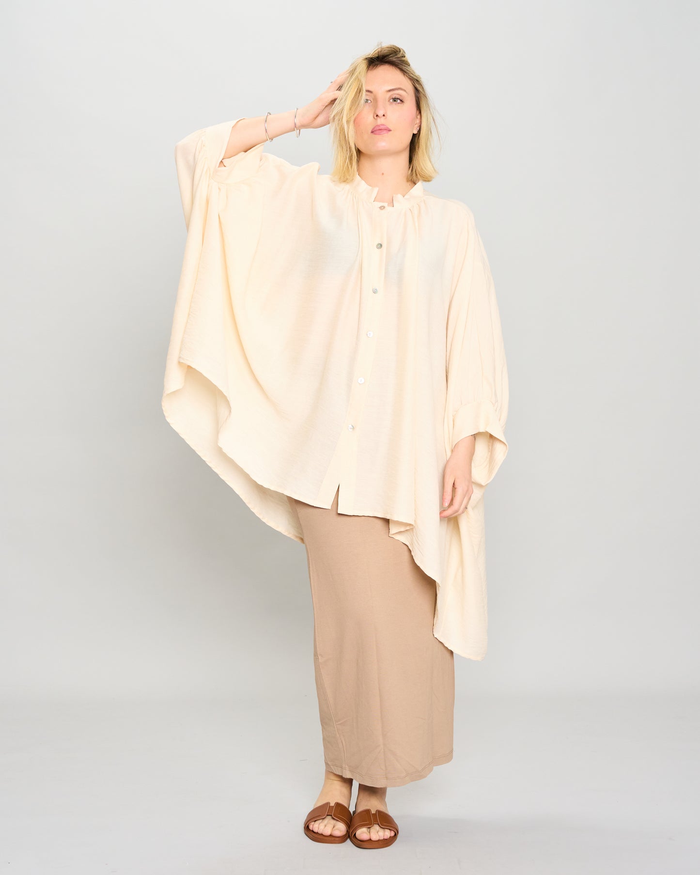 Oversized Ruffled Shirt