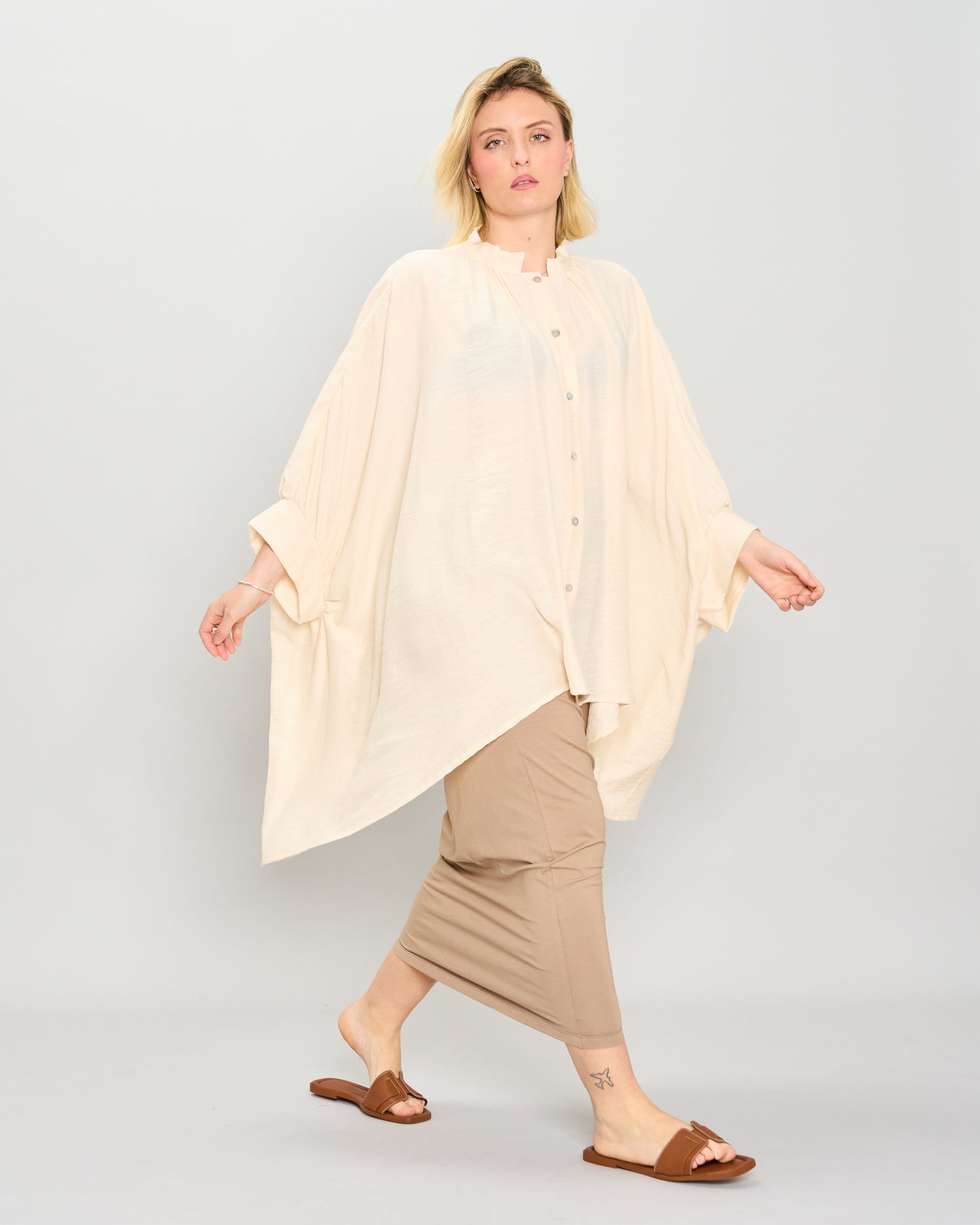 Oversized Ruffled Shirt