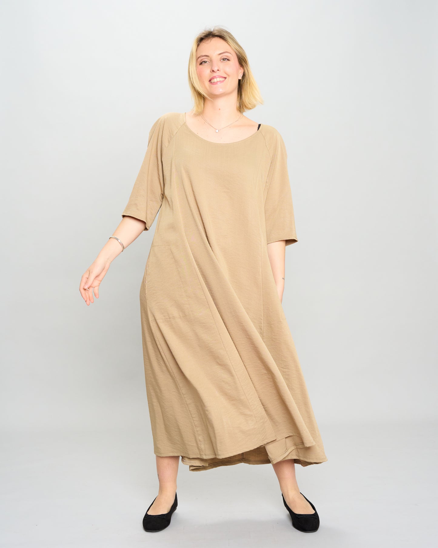Flared Raglan Dress