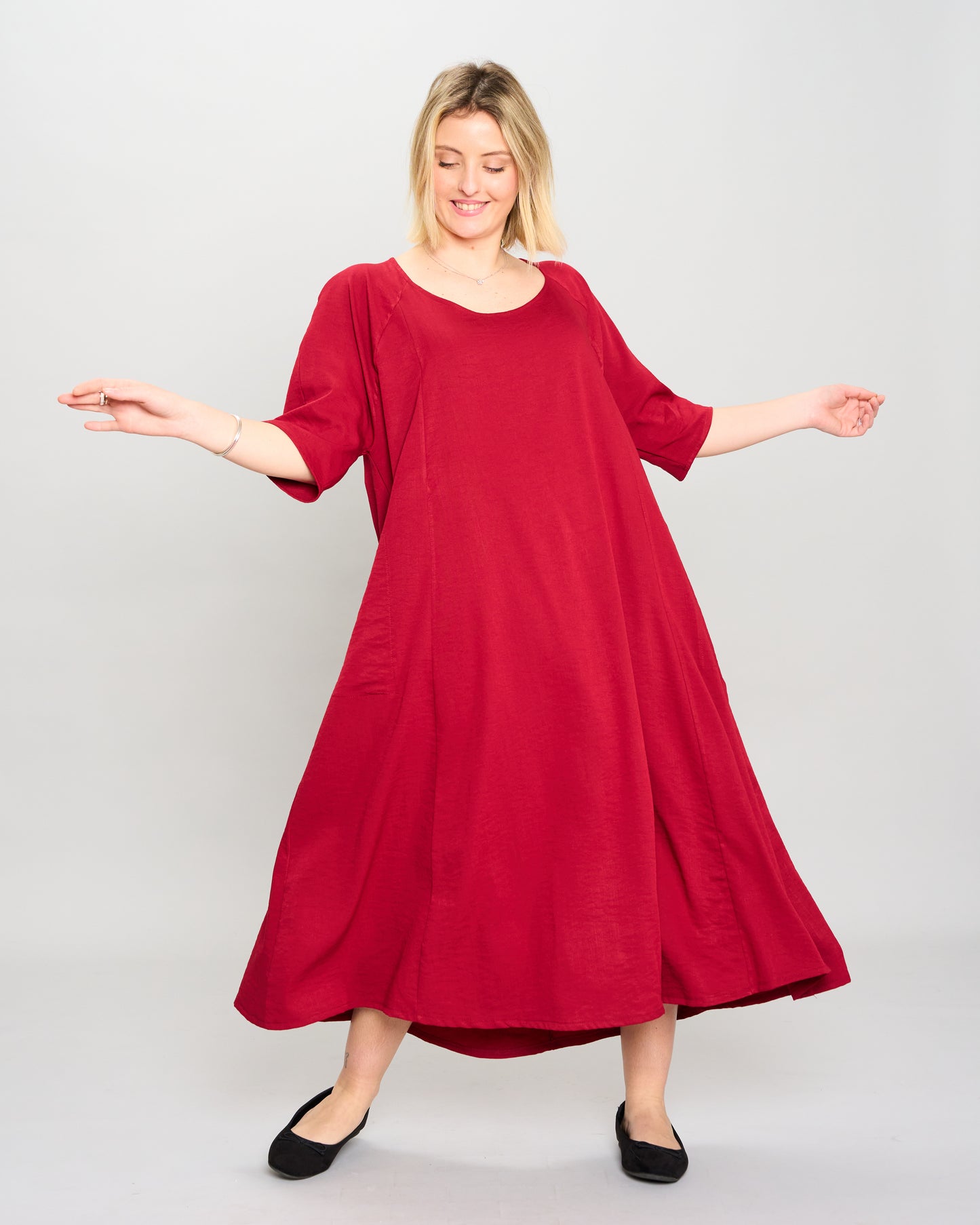 Flared Raglan Dress