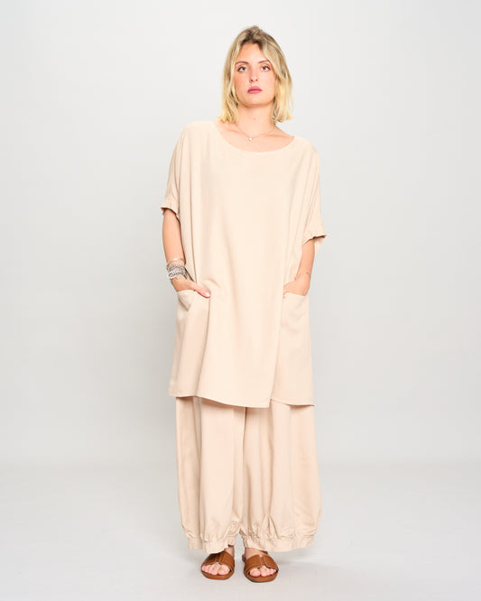 Blusa in Lino con Manica Calata