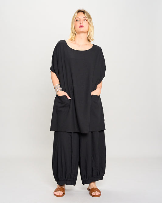 Blusa in Lino con Manica Calata