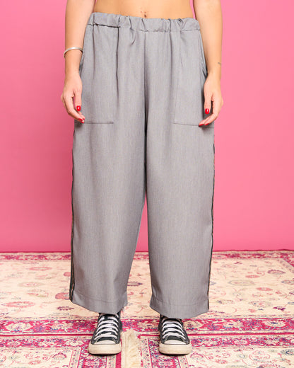 Pantalone Dritto con Banda Laterale