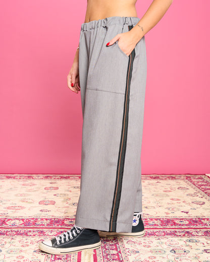 Pantalone Dritto con Banda Laterale
