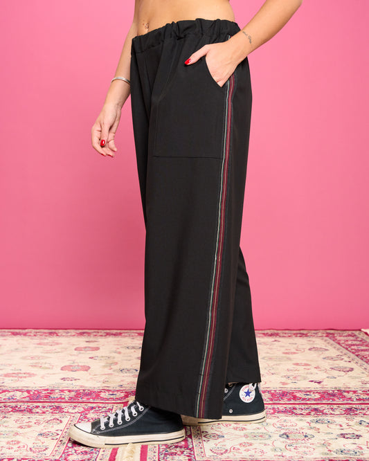 Pantalone Dritto con Banda Laterale