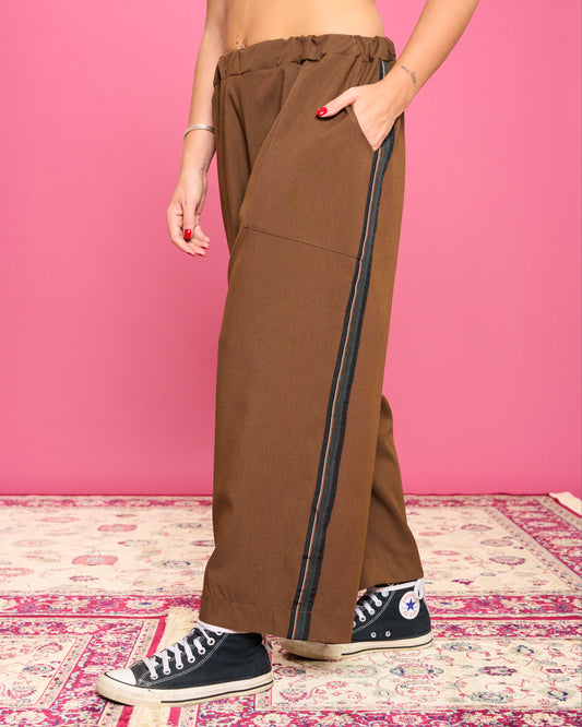 Pantalone Dritto con Banda Laterale