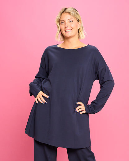 Maximaglia Svasata in Maglia Stoffa
