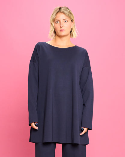 Maximaglia Svasata in Maglia Stoffa