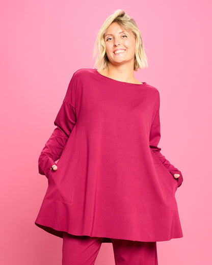 Maximaglia Svasata in Maglia Stoffa