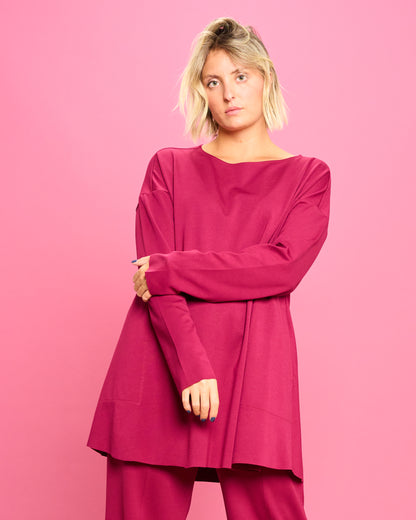 Maximaglia Svasata in Maglia Stoffa