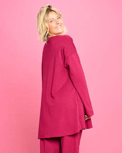 Maximaglia Svasata in Maglia Stoffa