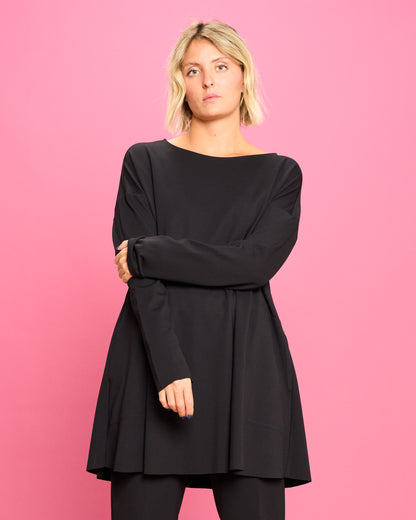 Maximaglia Svasata in Maglia Stoffa