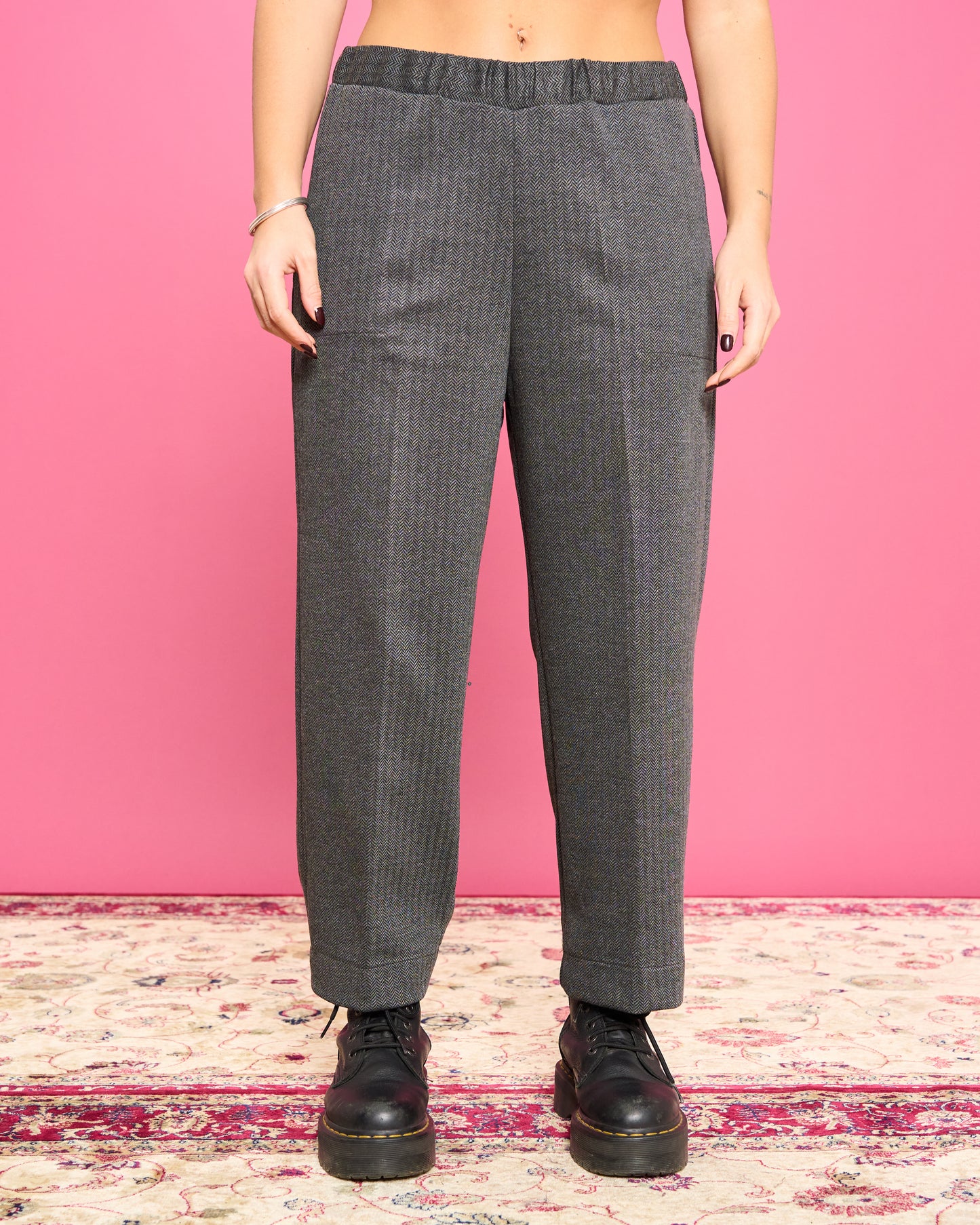 Pantalone con la Piega Spigato