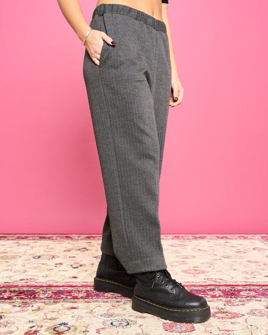 Pantalone con la Piega Spigato