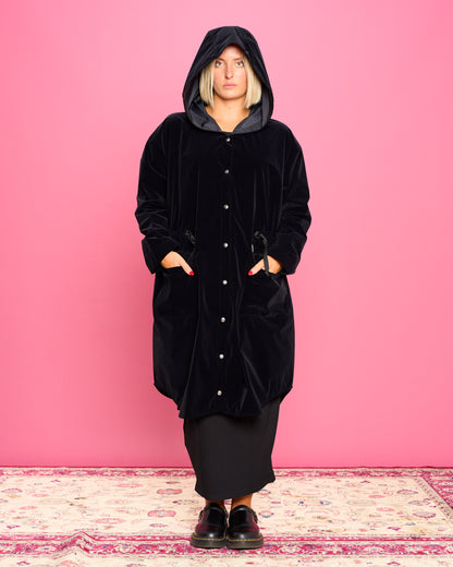 Parka Impermeabile in Velluto