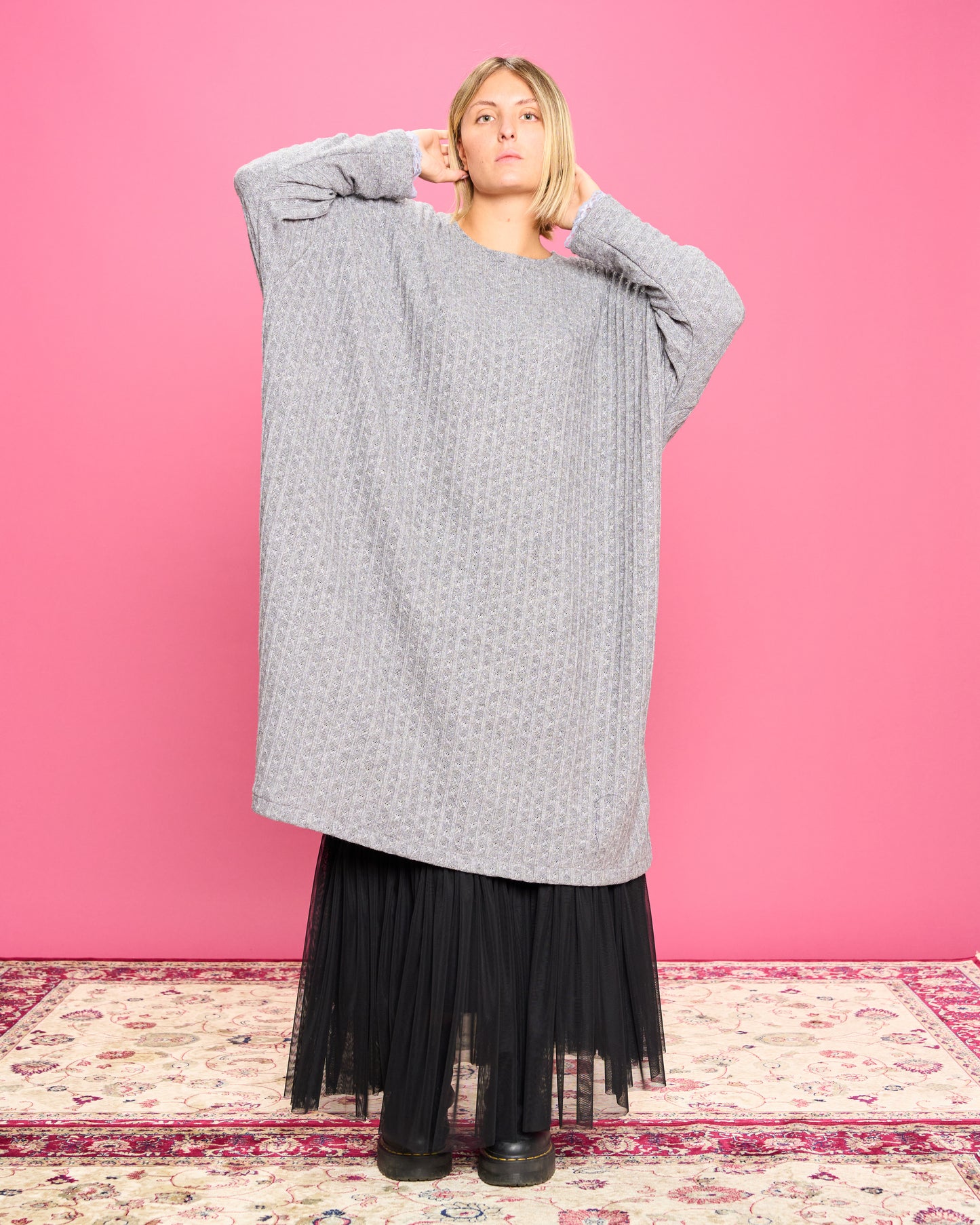 Maxi Abito in Maglia a Trecce