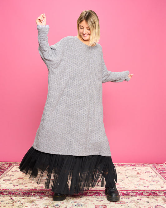 Maxi Abito in Maglia a Trecce