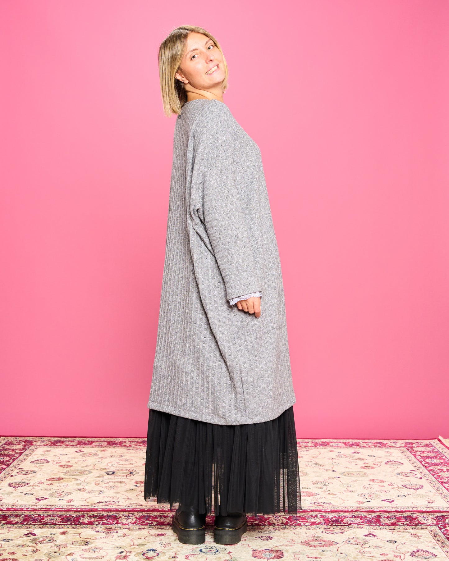 Maxi Abito in Maglia a Trecce