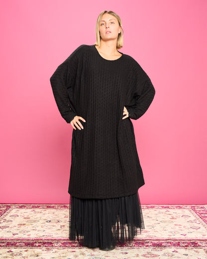 Maxi Abito in Maglia a Trecce
