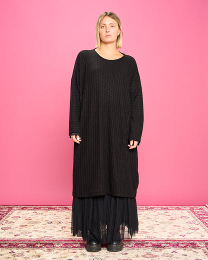 Maxi Abito in Maglia a Trecce