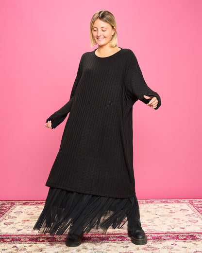 Maxi Abito in Maglia a Trecce