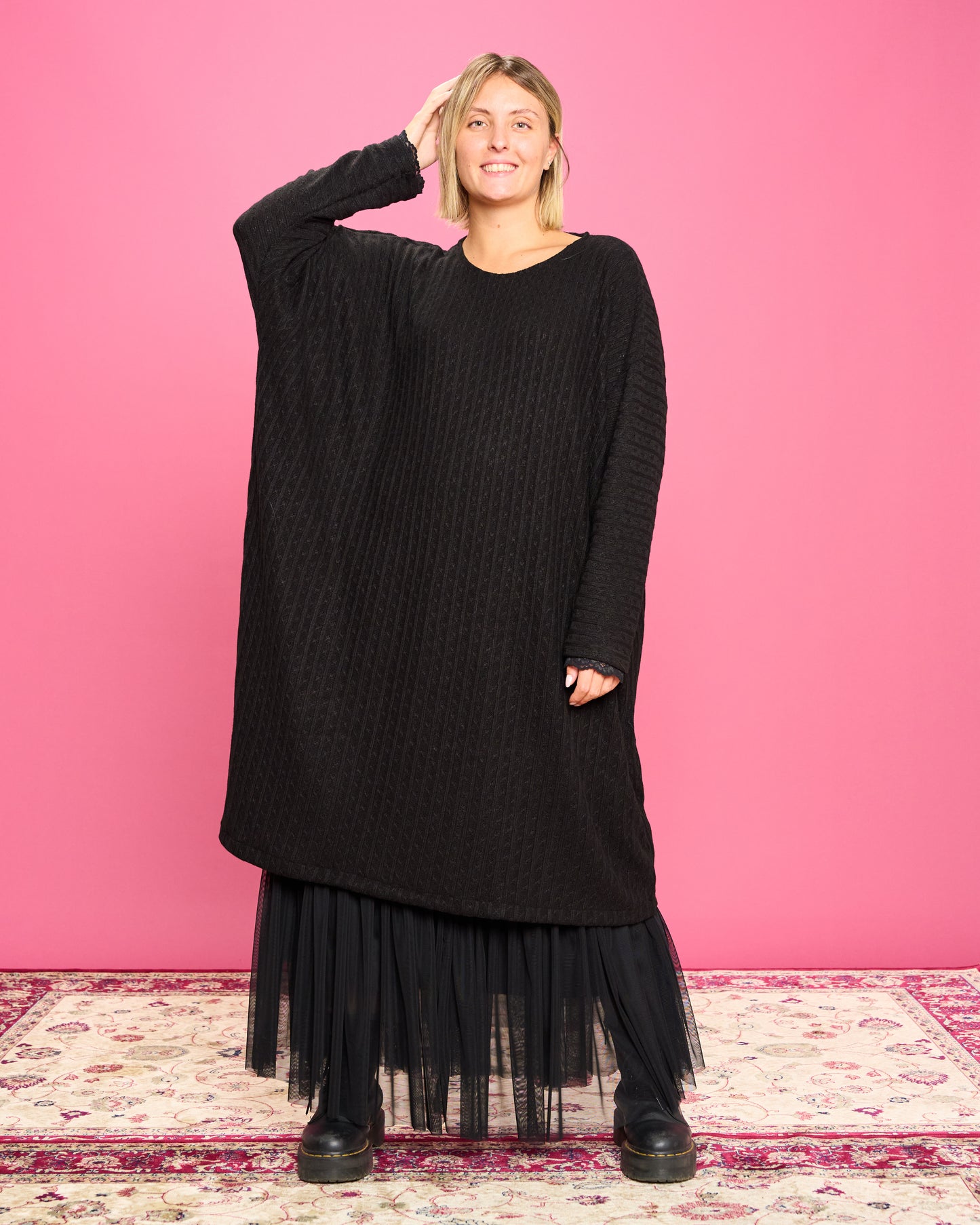 Maxi Abito in Maglia a Trecce