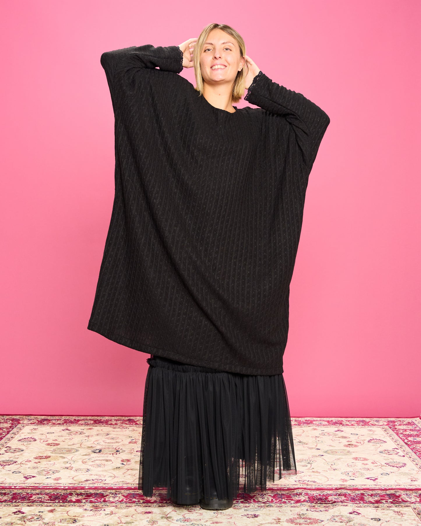 Maxi Abito in Maglia a Trecce
