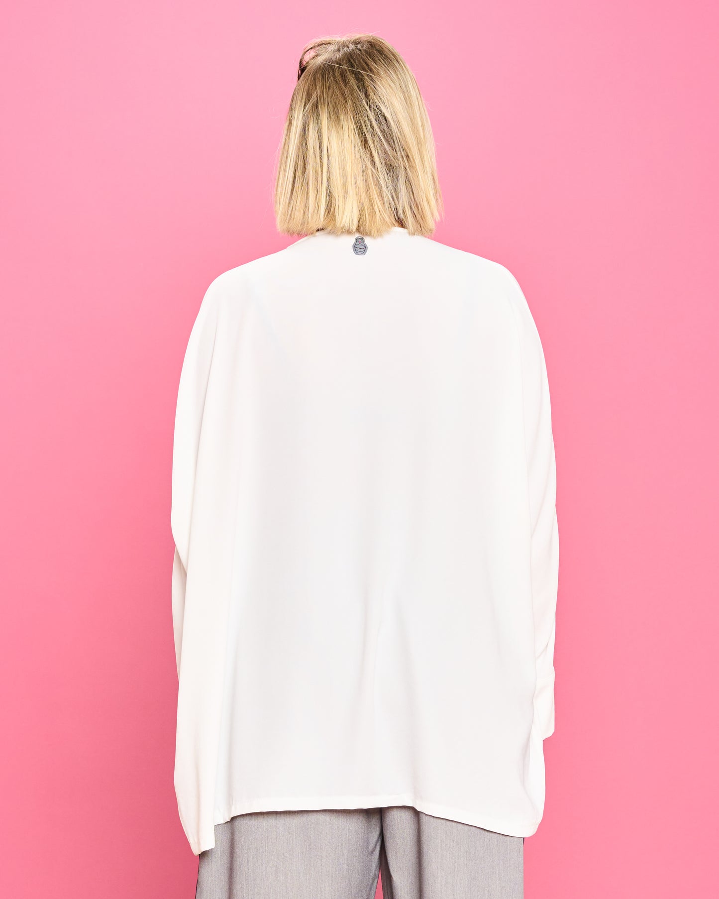Oversized Shirt with Diagonal Hem