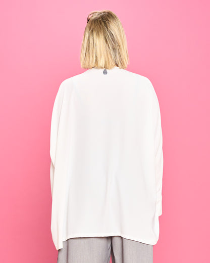 Oversized Shirt with Diagonal Hem