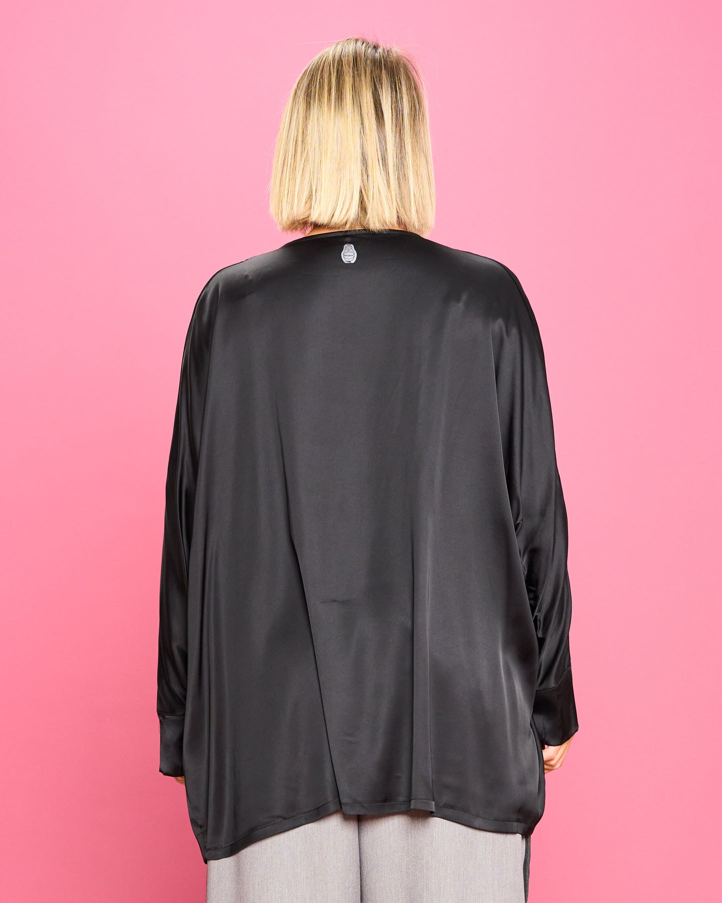 Oversized Shirt with Diagonal Hem