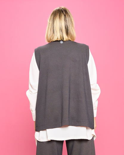 Gilet Oversize in Punto Milano