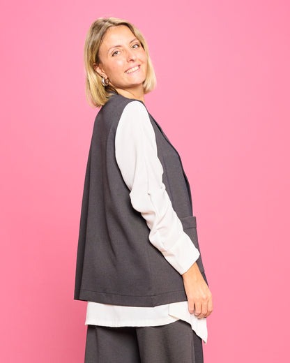 Gilet Oversize in Punto Milano