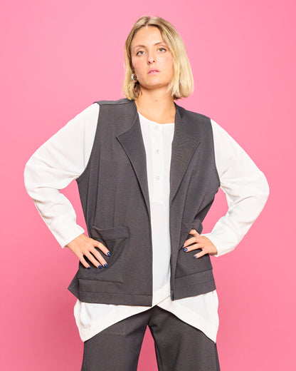 Gilet Oversize in Punto Milano