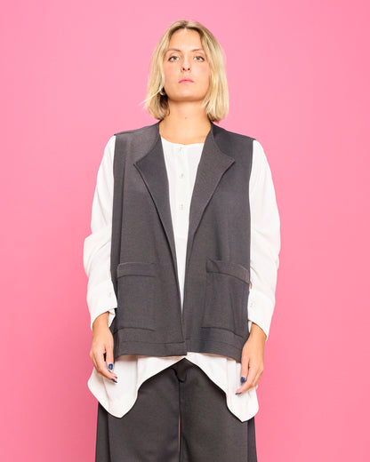 Gilet Oversize in Punto Milano