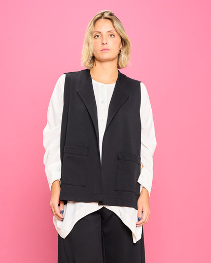 Gilet Oversize in Punto Milano