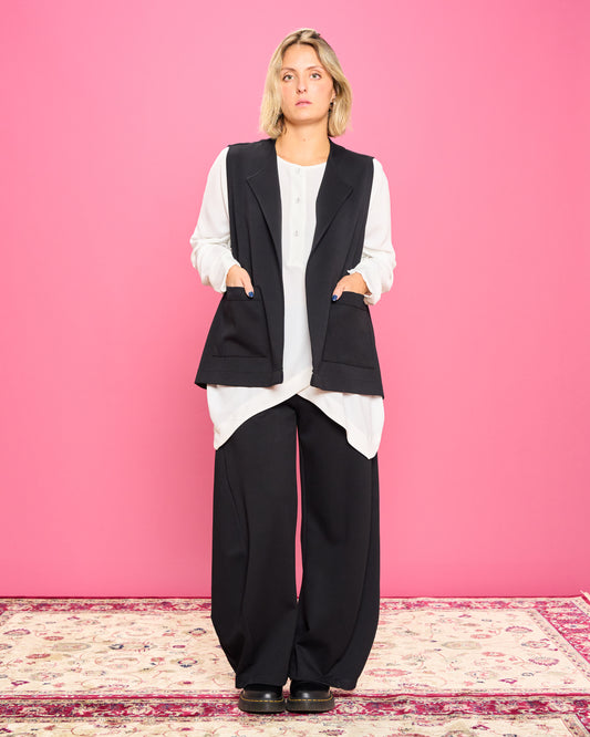 Gilet Oversize in Punto Milano