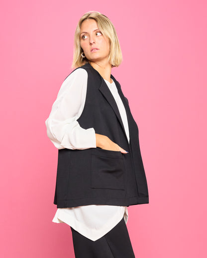 Gilet Oversize in Punto Milano