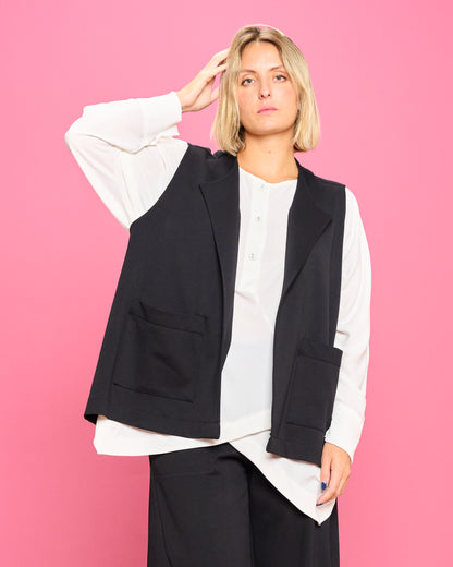 Gilet Oversize in Punto Milano