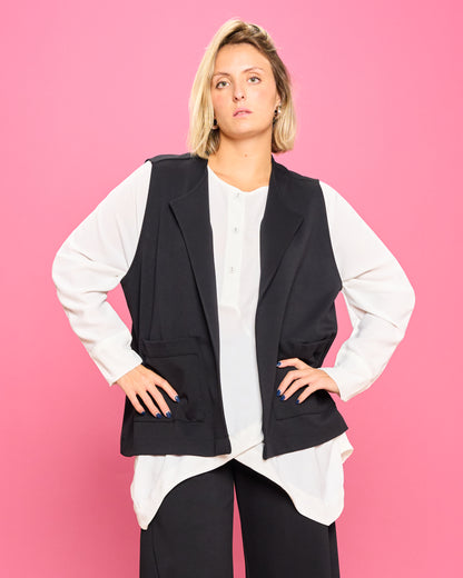 Gilet Oversize in Punto Milano