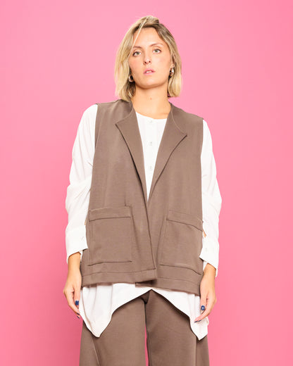 Gilet Oversize in Punto Milano