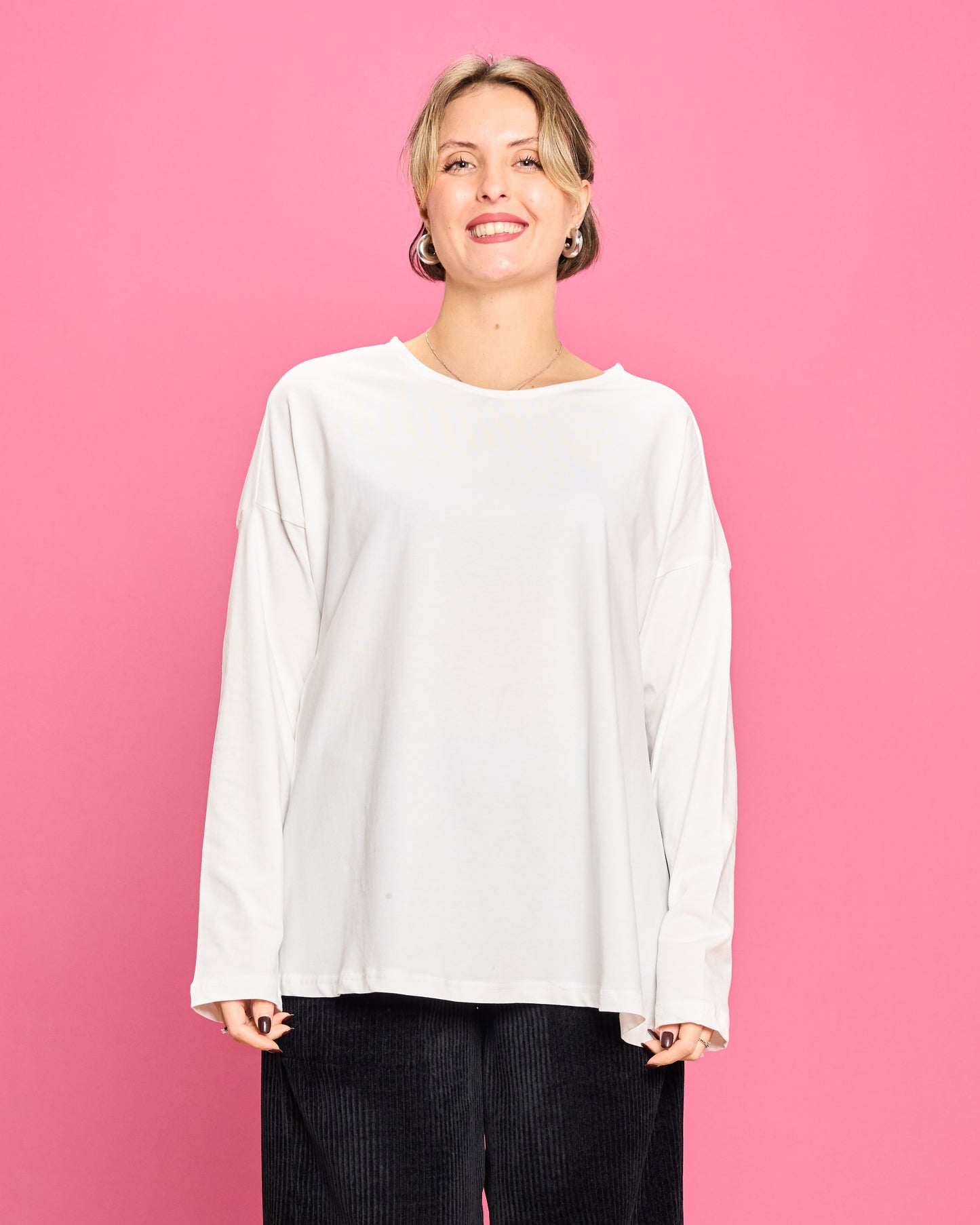 Flared Cotton Blouse