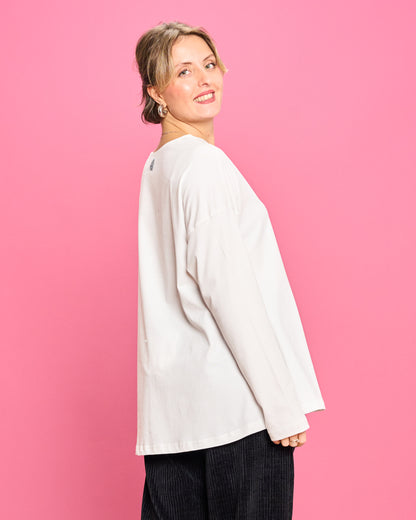 Flared Cotton Blouse
