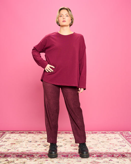 Flared Cotton Blouse